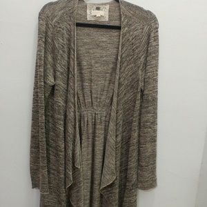 Cupio long draped beige cardigan